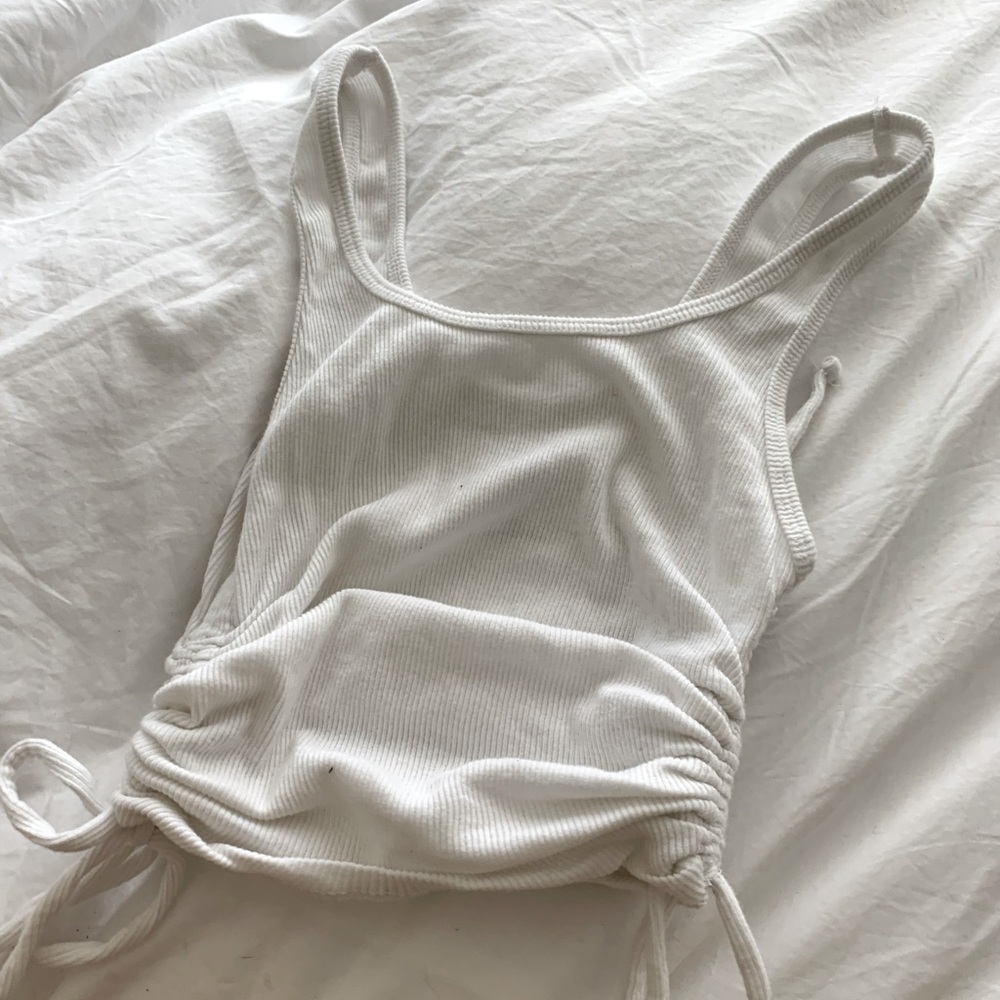Hollister white tank top